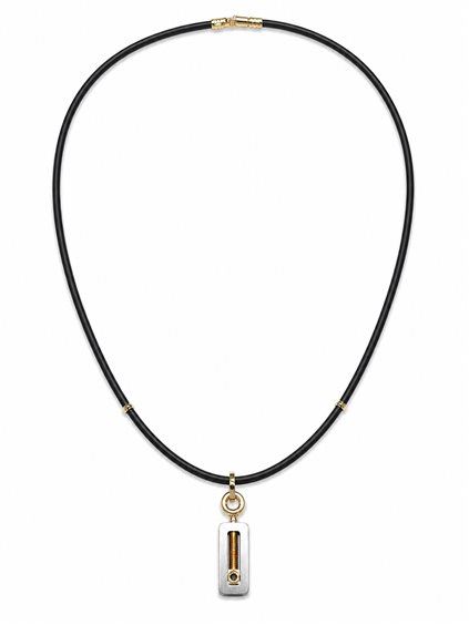 Collana Zancan Uomo in Oro Zaffiro 0.04 Ct EXC004GB - EXC004GB